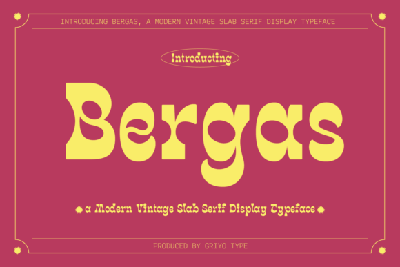 Bergas: A Whimsical Display Font for Playful Branding