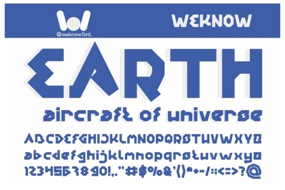 Earth Aircraft Universe: A Bold Display Font for Branding