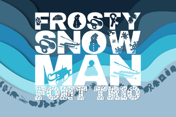 Frosty Snowman Trio: A Playful Display Font for Marketers
