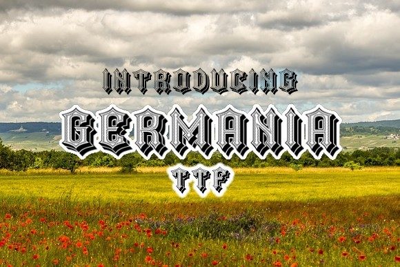 Germania: A Unique Display Font for Crafters
