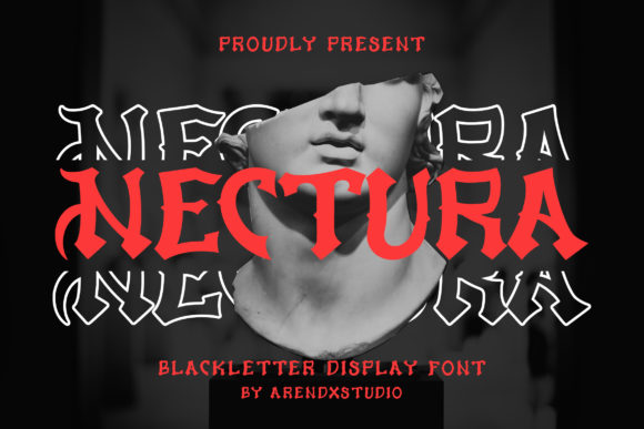 Nectura: A Bold Display Font for Creepy Branding