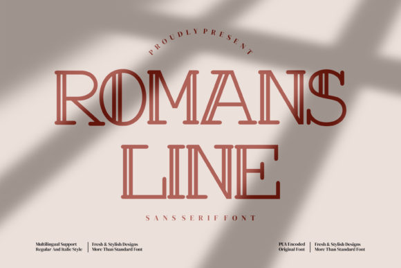 Romans Line: A Vintage Display Font for Crafters