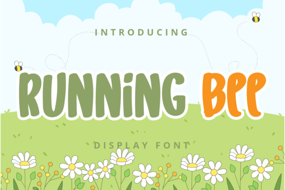 Running Bee: A Playful Display Font for Editorial Design