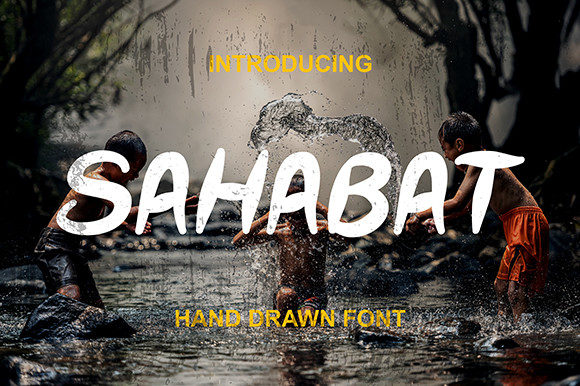 Sahabat: A Paint Brushed Display Font for Web Design