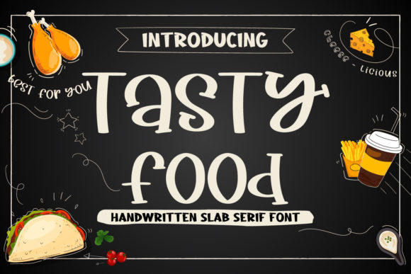 Tasty Food: A Bouncy Display Font for Branding