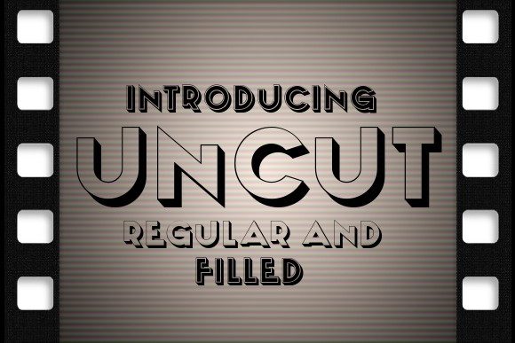 Uncut: A Bold 3D Display Font for Marketers