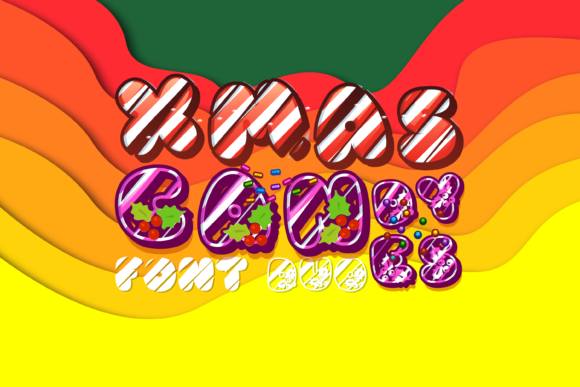 Xmas Candy Canes Duo: A Festive Display Font for Crafters